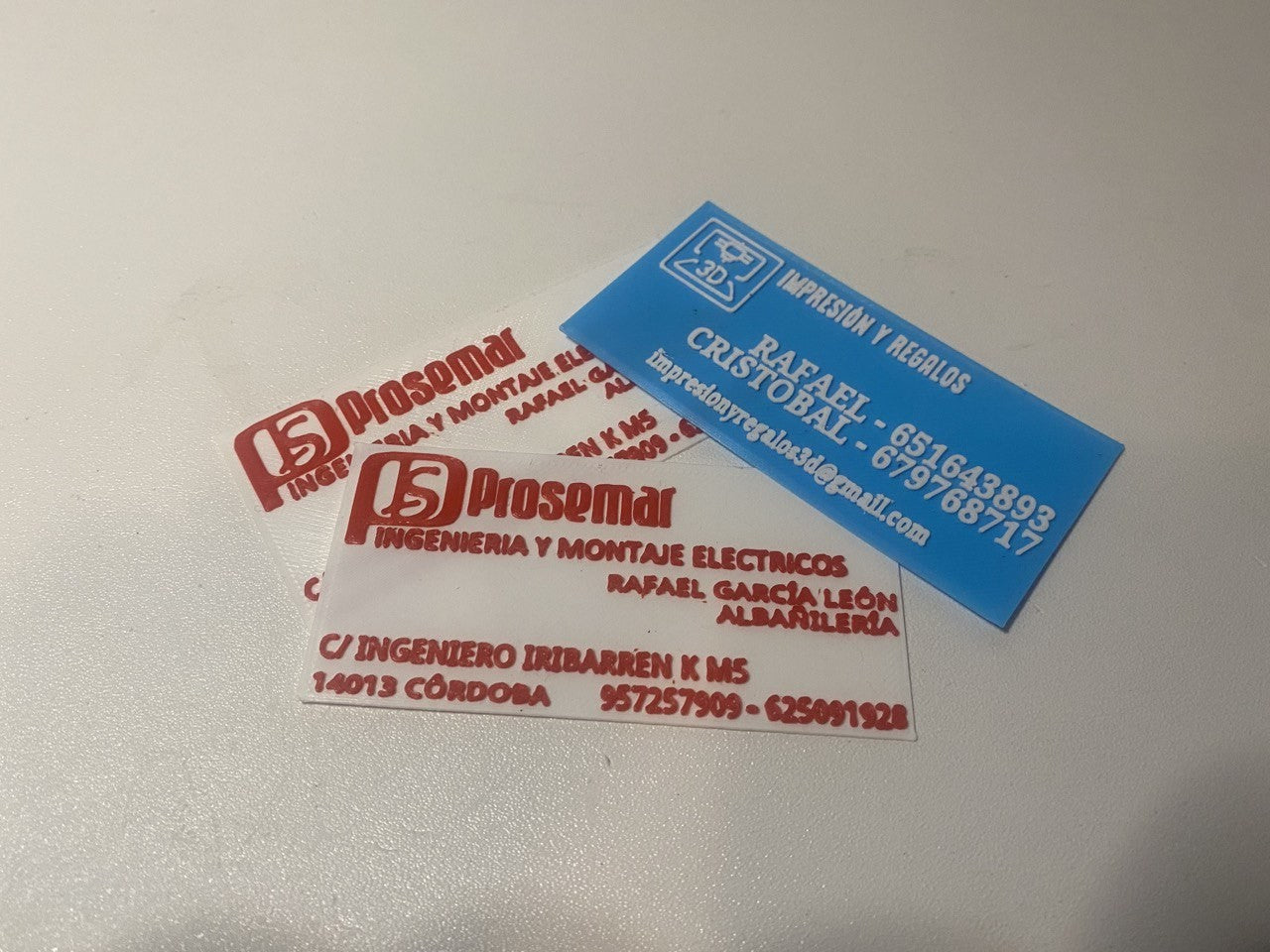 TARJETA DE VISITA PERSONALIZADA EMPRESA - Impresión y Regalos 3D