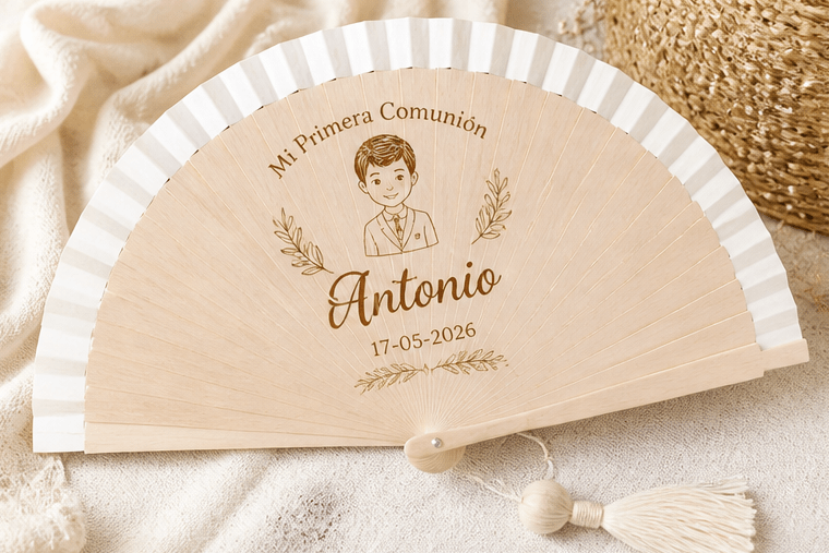 Abanico personalizado grabado – detalle único para tus eventos - Impresión y Regalos 3D