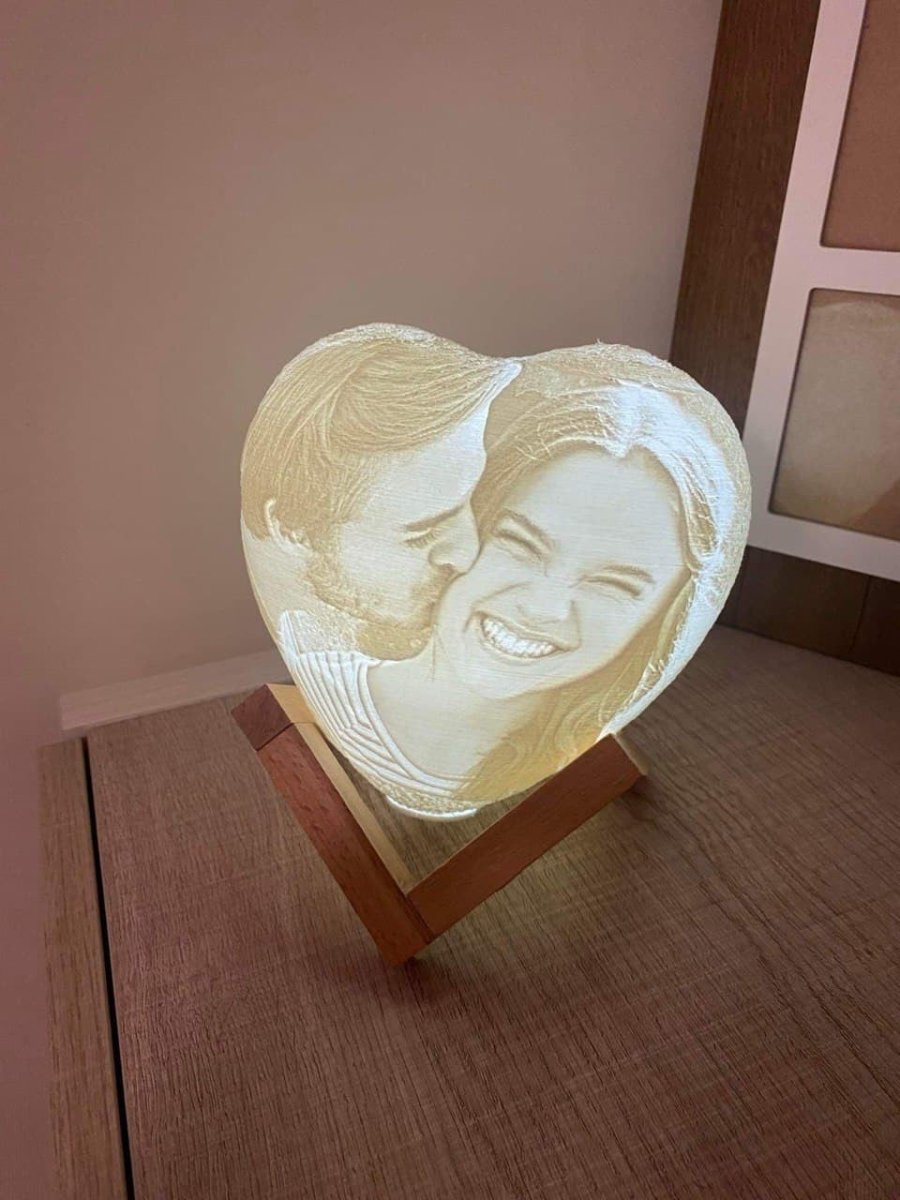 LÁMPARA CORAZÓN 3D PERSONALIZADA EN 2 COLORES BATERÍA - Impresión y Regalos 3D