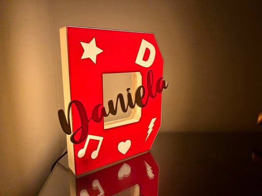 LAMPARA INICIAL Y NOMBRE - Impresión y Regalos 3D