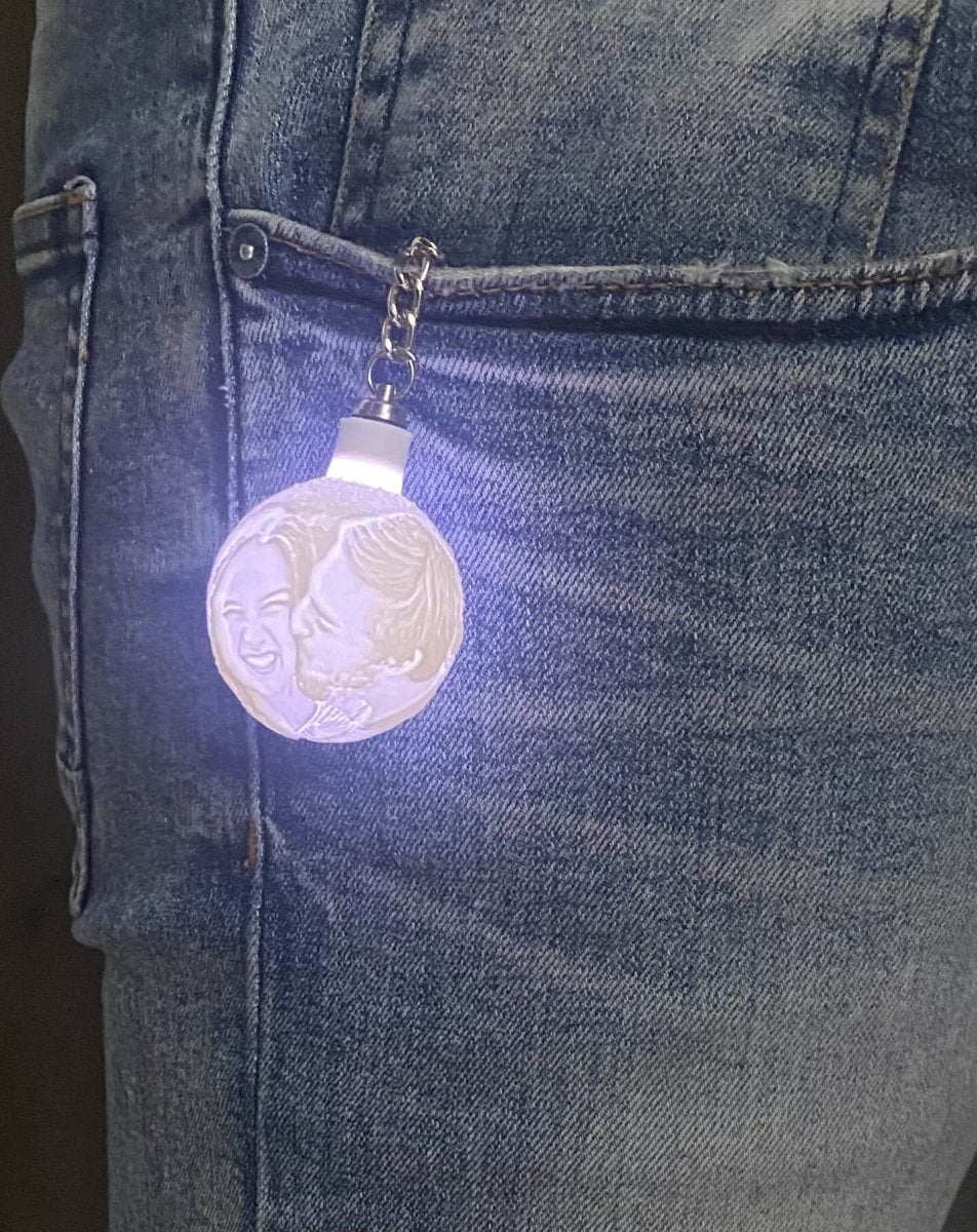Llavero con forma de luna personalizado como foto - Impresión y Regalos 3D