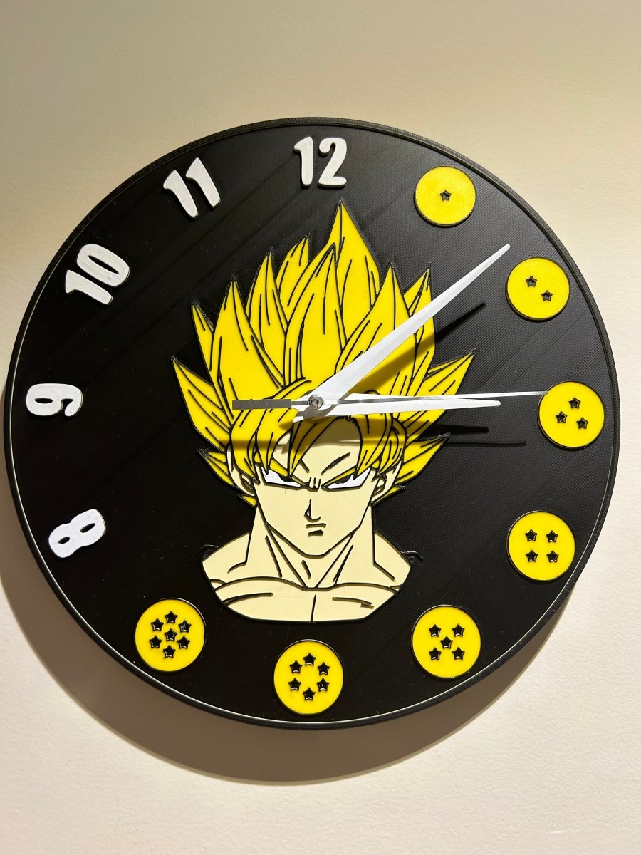 Reloj de pared estilo bola de dragón – Decoración personalizada 24 cm - Impresión y Regalos 3D