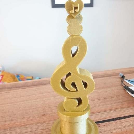 SOPORTE PARA AURICULARES NOTA MUSICAL - Impresión y Regalos 3D