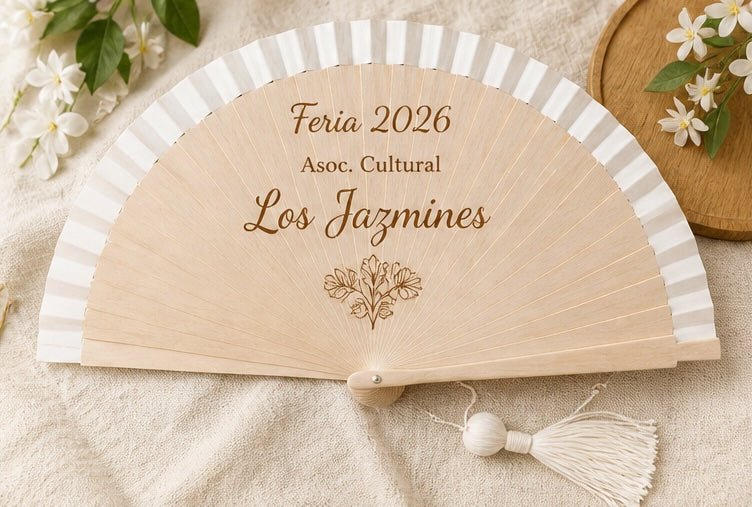 Abanico personalizado grabado – detalle único para tus eventos - Impresión y Regalos 3D