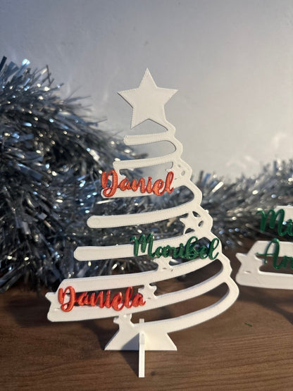 Árbol de Navidad Familiar Personalizado en 3D - Impresión y Regalos 3D
