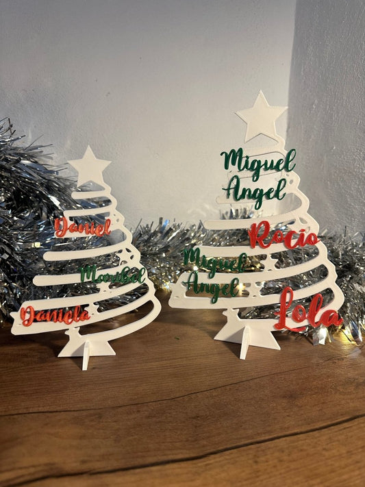 Árbol de Navidad Familiar Personalizado en 3D - Impresión y Regalos 3D