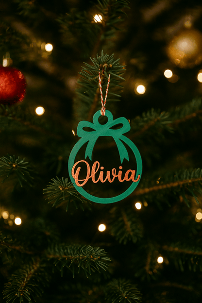 Bolas de Navidad Personalizadas 3D | Bolas con Nombre Adorno Navideño - Impresión y Regalos 3D