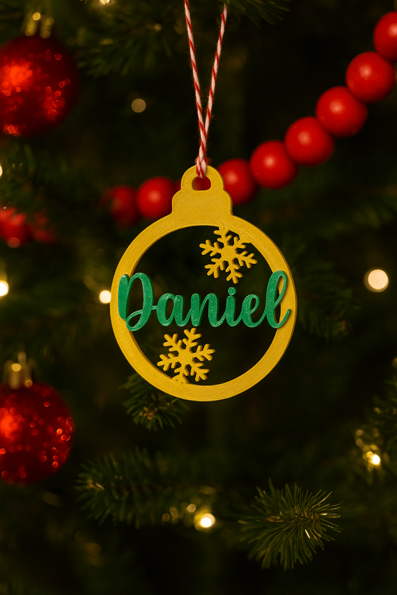 Bolas de Navidad Personalizadas 3D | Bolas con Nombre Adorno Navideño - Impresión y Regalos 3D