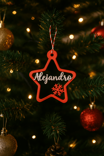 Bolas de Navidad Personalizadas 3D | Bolas con Nombre Adorno Navideño - Impresión y Regalos 3D