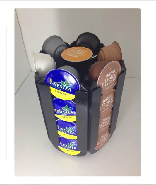 Dispensador de cápsulas Dolce Gusto giratorio, ideal para organizar tu café.