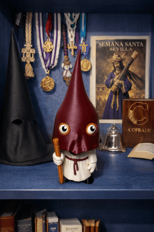 Figura personalizada estilo nazareno – 12 cm con cirio y colores a elegir - Impresión y Regalos 3D