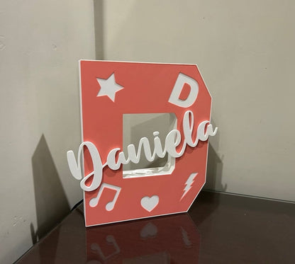 LAMPARA INICIAL Y NOMBRE - Impresión y Regalos 3D