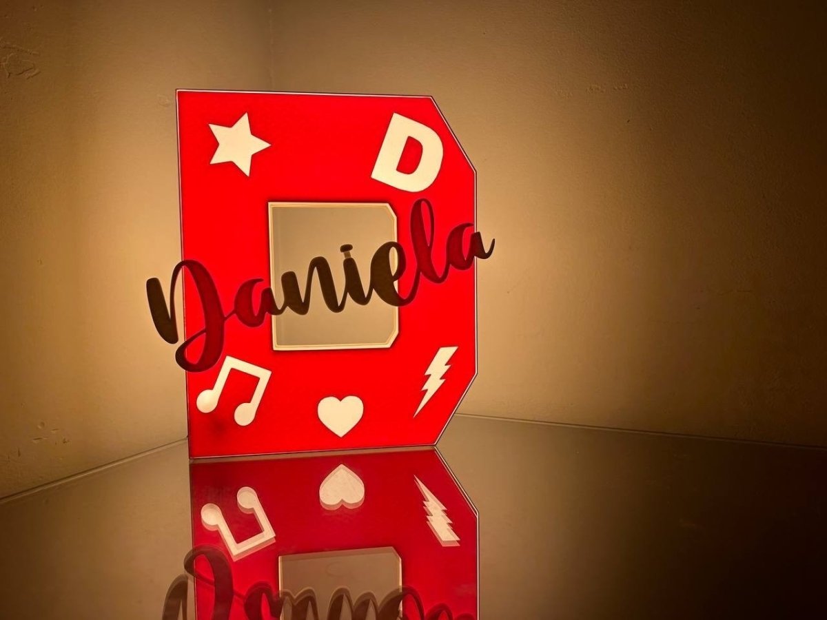 LAMPARA INICIAL Y NOMBRE - Impresión y Regalos 3D