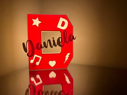 LAMPARA INICIAL Y NOMBRE - Impresión y Regalos 3D