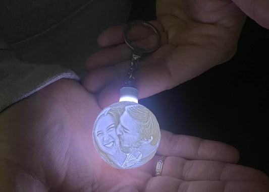 Llavero con forma de luna personalizado como foto - Impresión y Regalos 3D