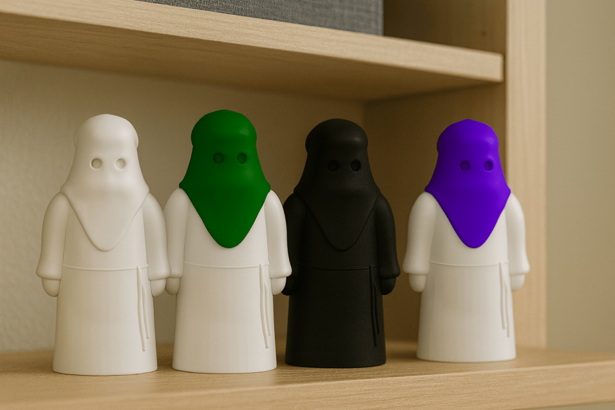 Mini Nazarenos VERDUGO 3D 9cm – Nazarenos Pequeños para Semana Santa | Packs de 15, 25, 50 y 100 Unidades - Impresión y Regalos 3D