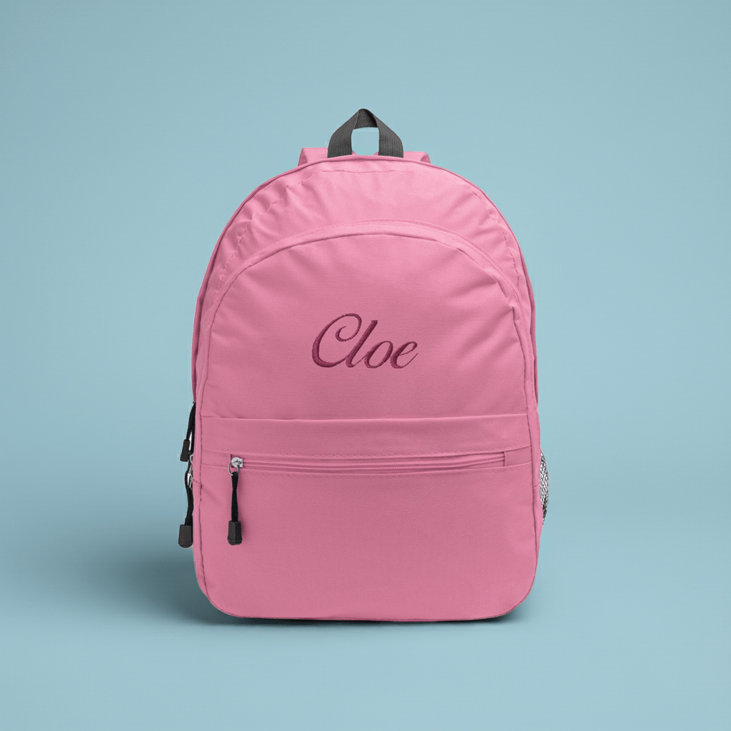 Mochila bordada personalizada con nombre
