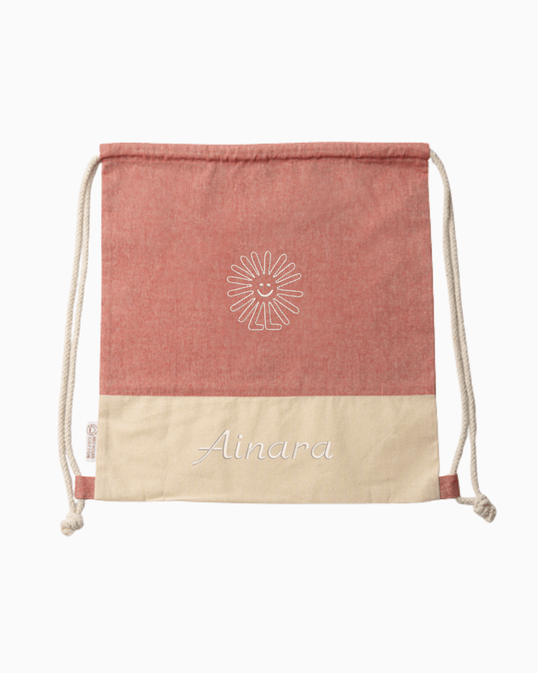 Mochila de tela bordada ESTRELLA + NOMBRE personalizado