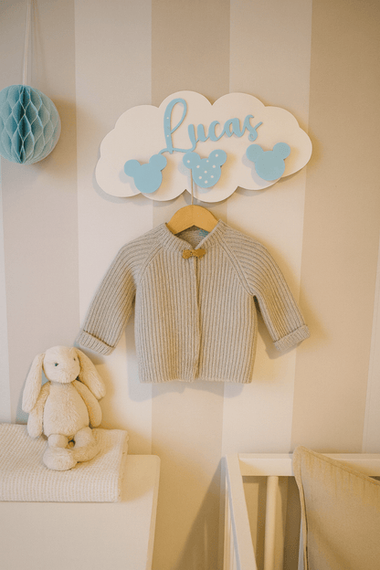 Perchero Infantil Personalizado para Pared con Nombre en 3D - Impresión y Regalos 3D