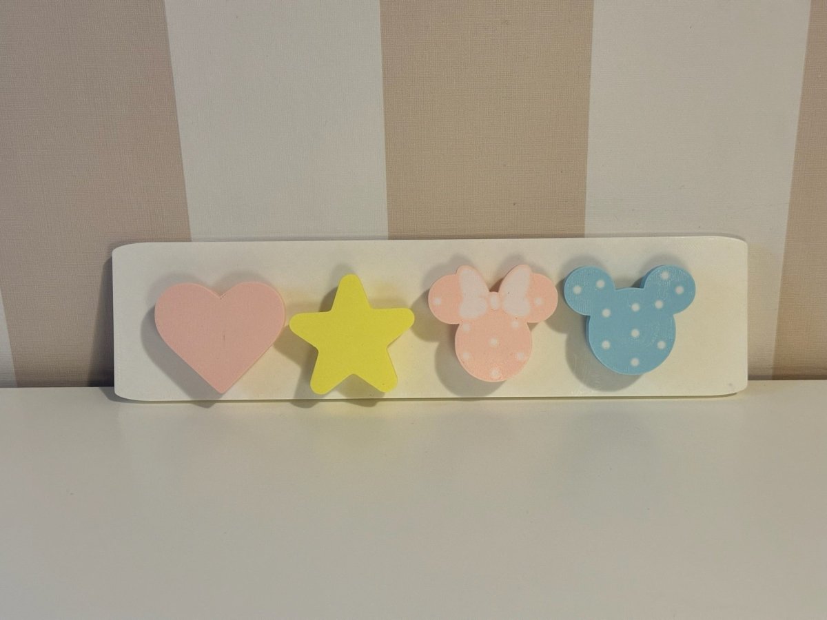 Perchero Infantil Personalizado para Pared con Nombre en 3D - Impresión y Regalos 3D
