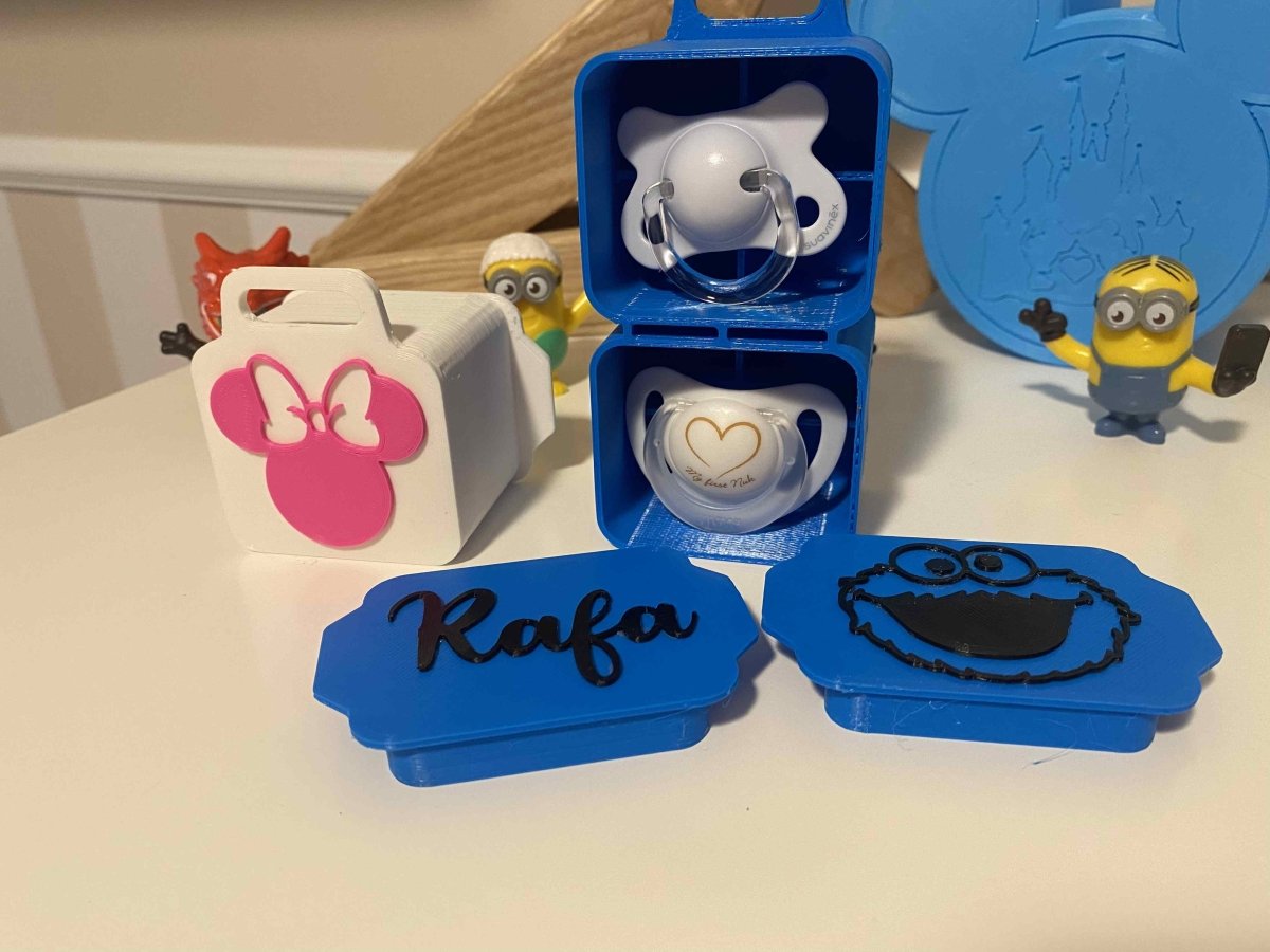 PORTACHUPETES PARA 2 CHUPETES PERSONALIZADO - Impresión y Regalos 3D