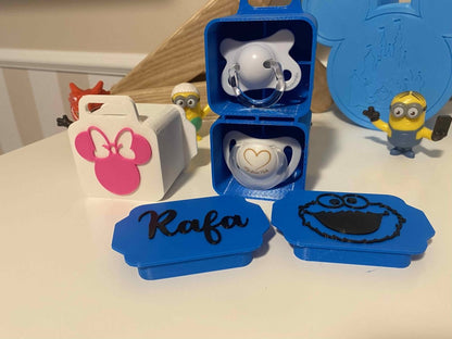 PORTACHUPETES PARA 2 CHUPETES PERSONALIZADO - Impresión y Regalos 3D