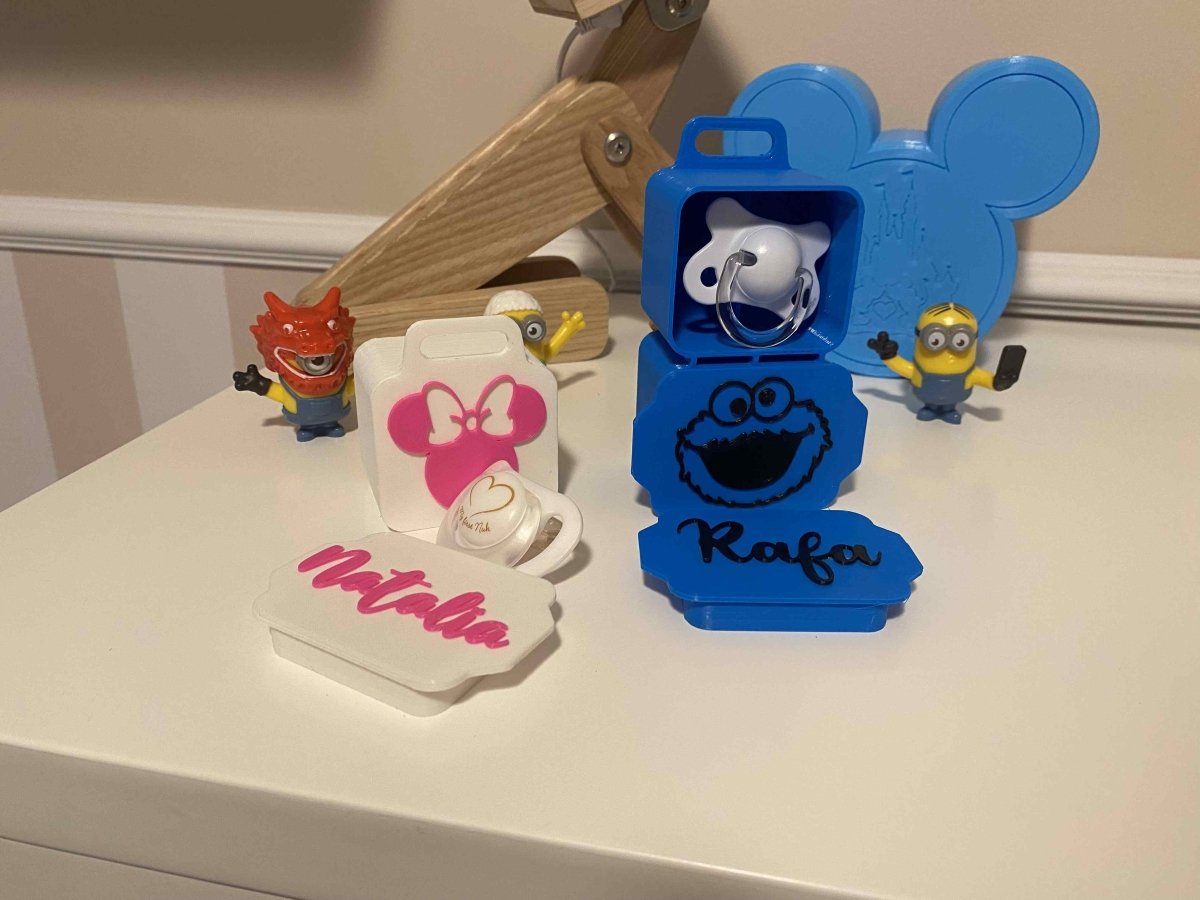 PORTACHUPETES PARA 2 CHUPETES PERSONALIZADO - Impresión y Regalos 3D