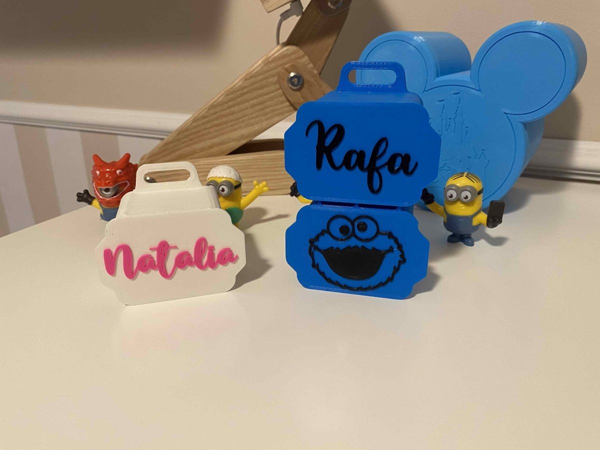 PORTACHUPETES PARA 2 CHUPETES PERSONALIZADO - Impresión y Regalos 3D