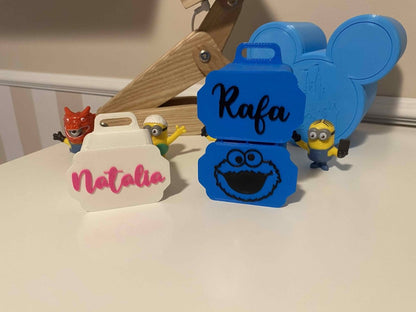 PORTACHUPETES PARA 2 CHUPETES PERSONALIZADO - Impresión y Regalos 3D