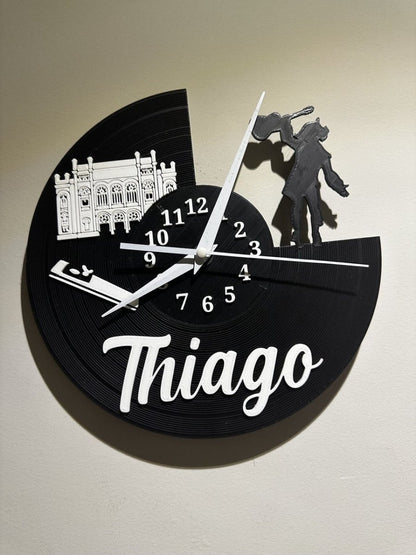 RELOJ PARED CARNAVAL DE CÁDIZ PERSONALIZADO CON NOMBRE - Impresión y Regalos 3D