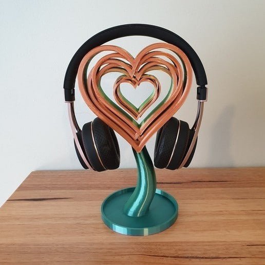 SOPORTE PARA AURICULARES CORAZONES - Impresión y Regalos 3D