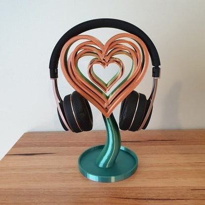 SOPORTE PARA AURICULARES CORAZONES - Impresión y Regalos 3D