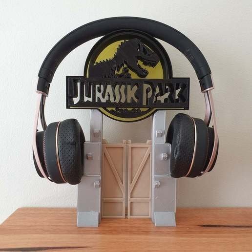 SOPORTE PARA AURICULARES JURASIK PARK - Impresión y Regalos 3D