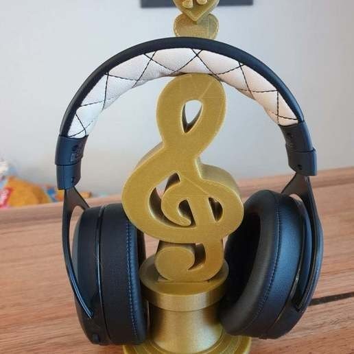 SOPORTE PARA AURICULARES NOTA MUSICAL - Impresión y Regalos 3D