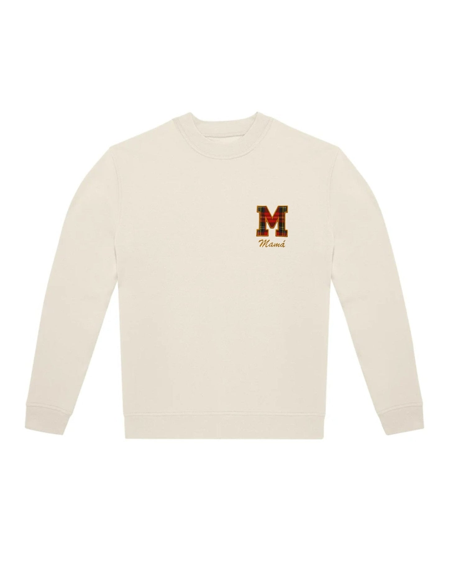 Sudadera personalizada con inicial en tela y nombre bordado