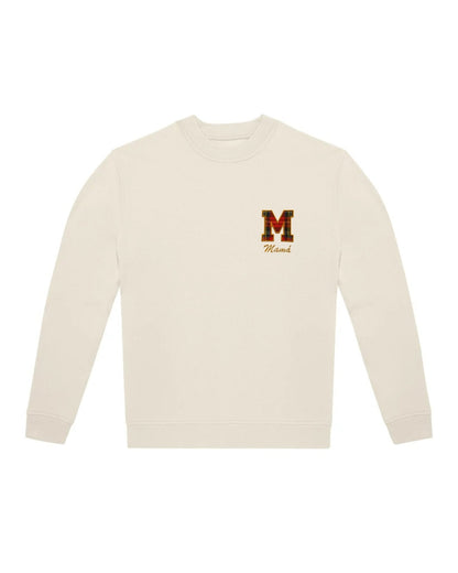 Sudadera personalizada con inicial en tela y nombre bordado