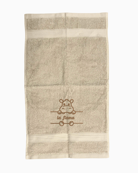 Toalla Bordada Personalizada Hipopótamo 30x50 cm